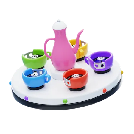 Spinning Cup Ride  3D Icon