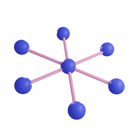 Spoke And Hub Structure  3D Icon