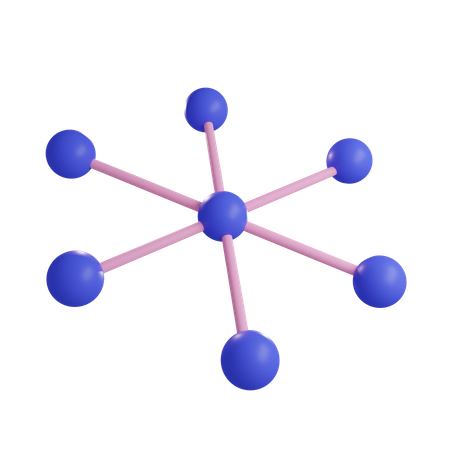 Spoke And Hub Structure  3D Icon