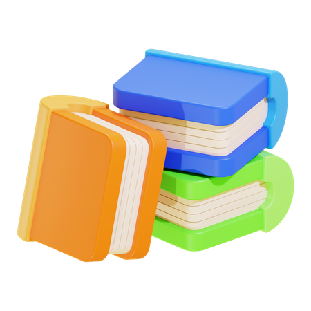 Stack Of Book  3D Icon