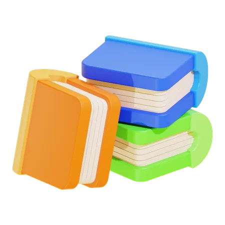 Stack Of Book  3D Icon