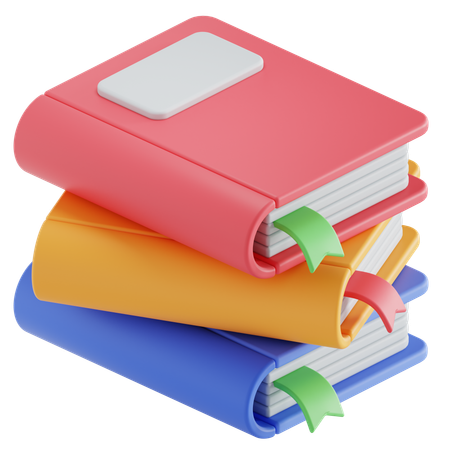 Stack of books  3D Icon