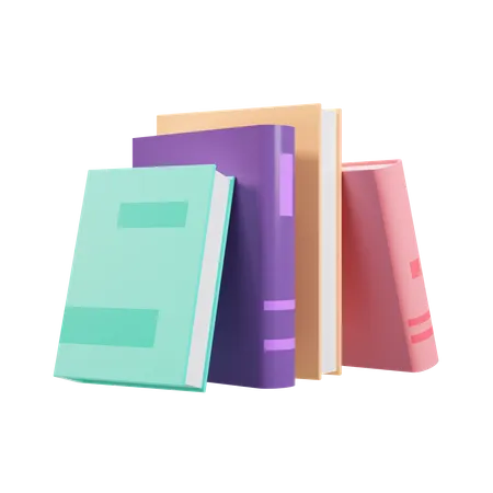 Stacks of books  3D Illustration