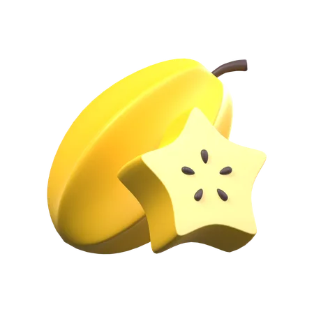 Star Fruit Slices  3D Icon