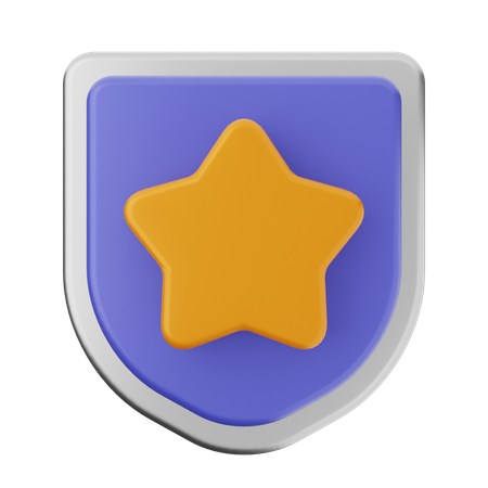 Proteção escudo estrela  3D Icon