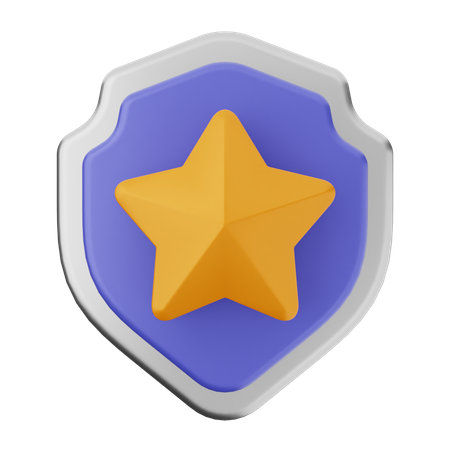 Proteção escudo estrela  3D Icon