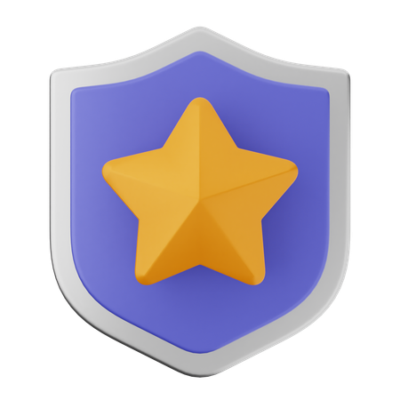 Proteção escudo estrela  3D Icon