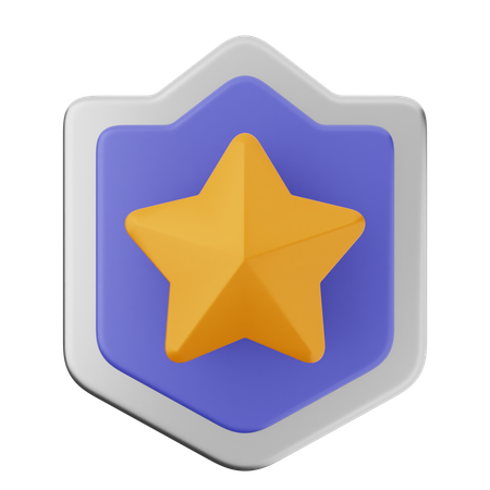 Proteção escudo estrela  3D Icon