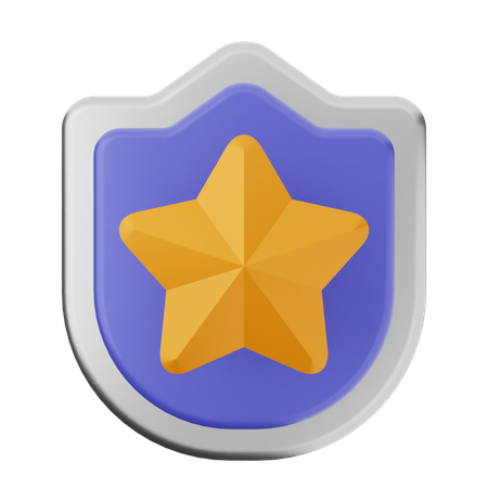 Proteção escudo estrela  3D Icon