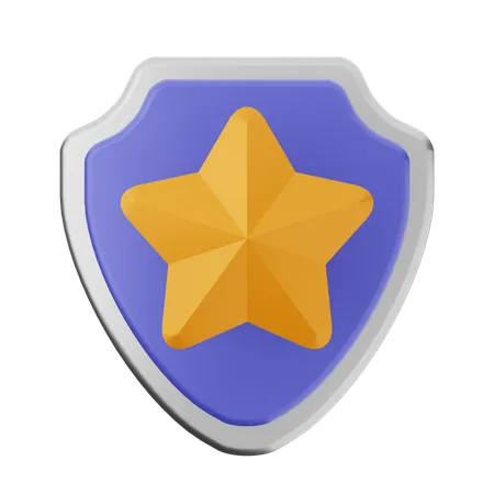 Proteção escudo estrela  3D Icon