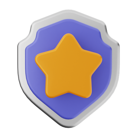 Proteção escudo estrela  3D Icon