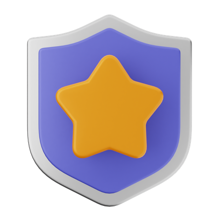 Proteção escudo estrela  3D Icon