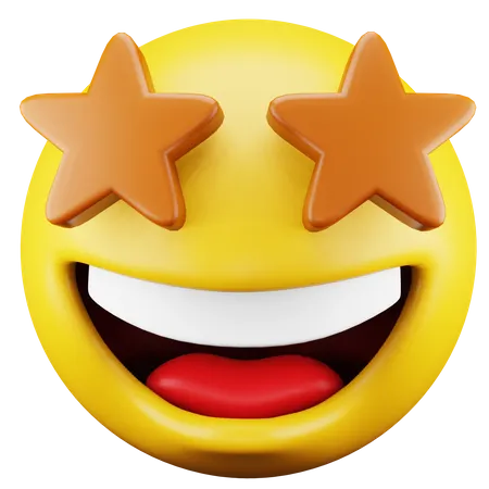 Star Struck Emoji  3D Icon