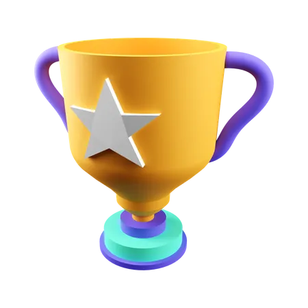 Star Trophy  3D Illustration