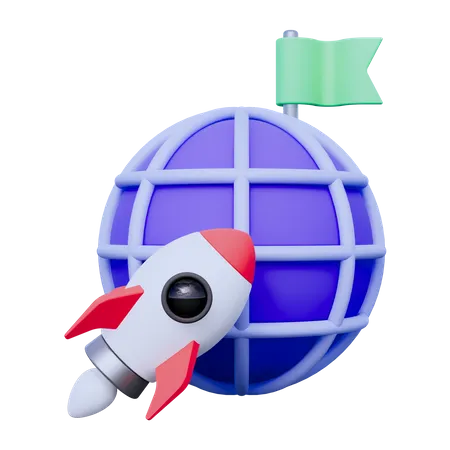 Startup Launch  3D Icon