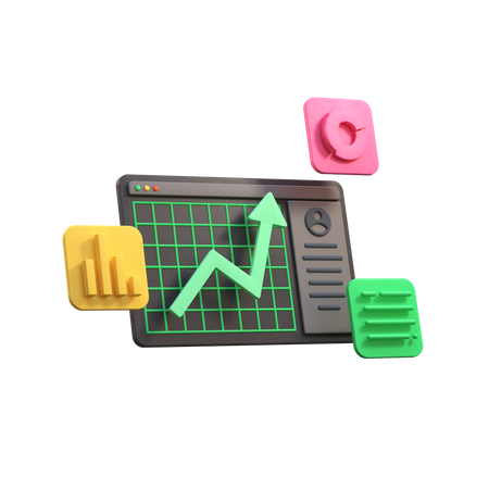 Stock market  3D Illustration