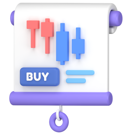 Stock recommendation  3D Icon