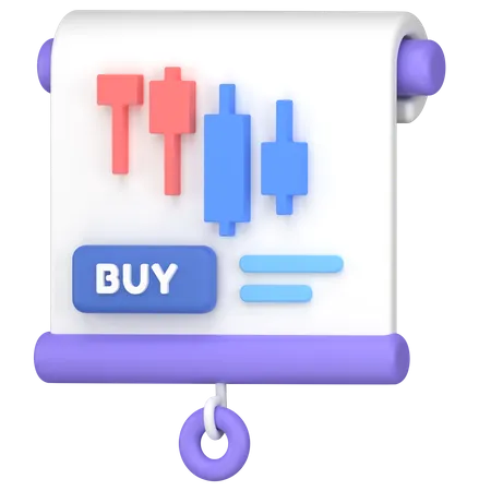 Stock recommendation  3D Icon