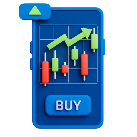 Stock Trading Application  3D Icon