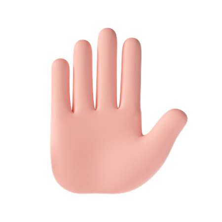 Stop hand gesture  3D Illustration