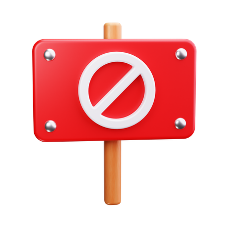 Stop Protest  3D Icon