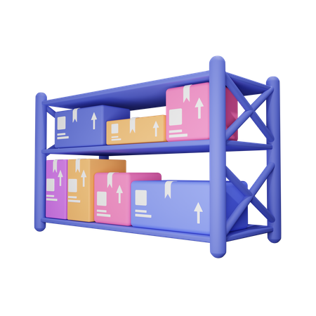 Storage rack  3D Illustration