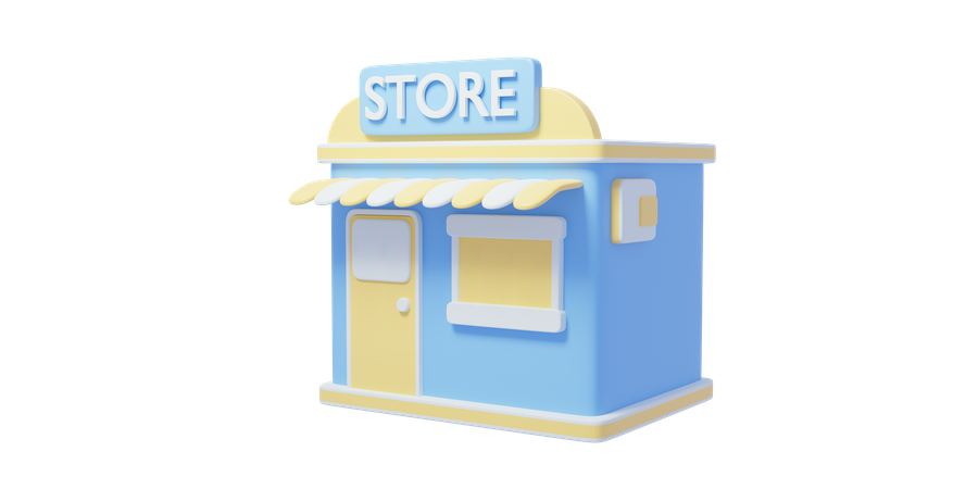 Store Building  3D Icon