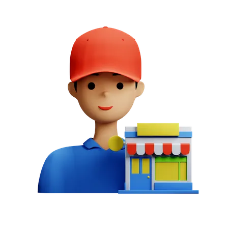 Store Clerk  3D Icon