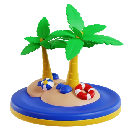 Strand Palme  3D Icon