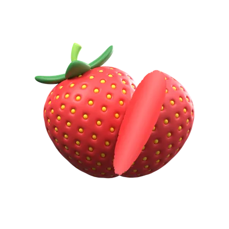 Strawberry Slices  3D Icon