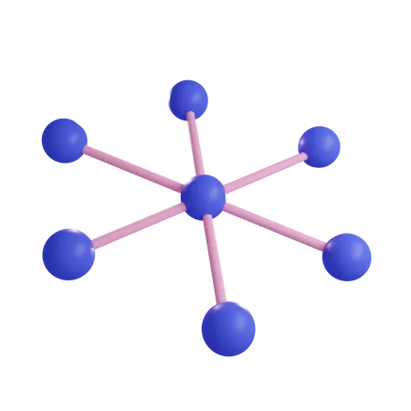 Structure de rayon et de moyeu  3D Icon