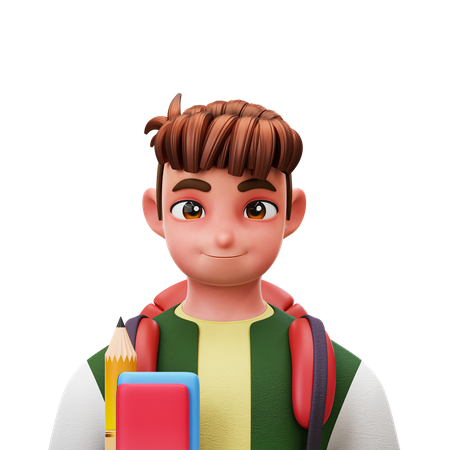 Student  3D Illustration