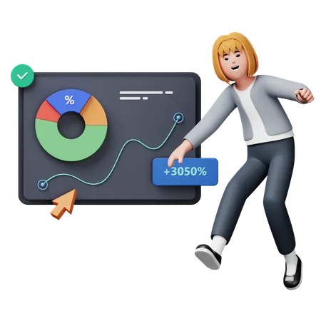 Succès commercial  3D Illustration