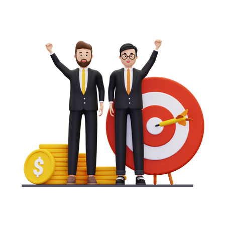 Successful business partner  3D Illustration