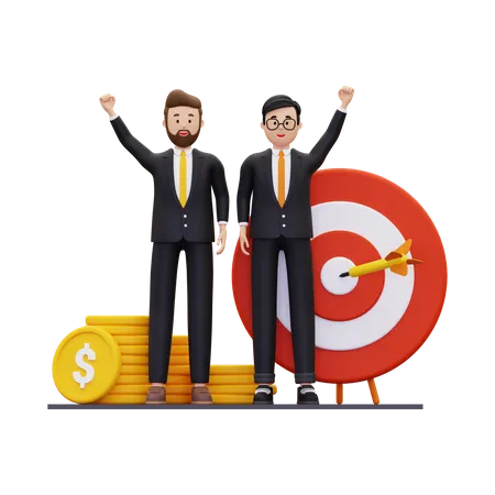 Successful business partner  3D Illustration