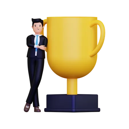 Successful Businessman  3D Illustration