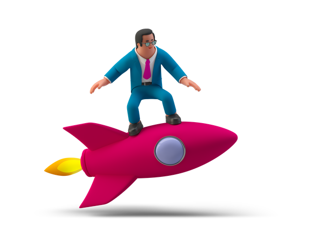 Successful Businessman  3D Illustration