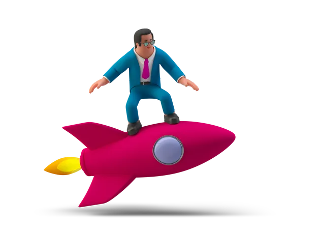 Successful Businessman  3D Illustration