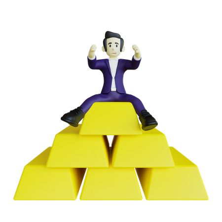 Successful Businessman  3D Illustration