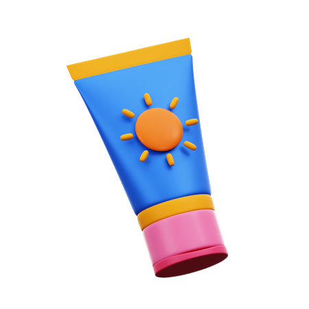 Sunblock  3D Illustration