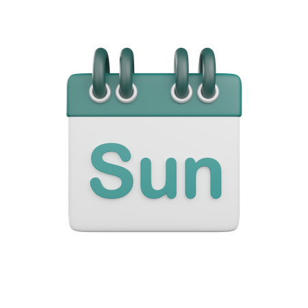 Sunday  3D Icon