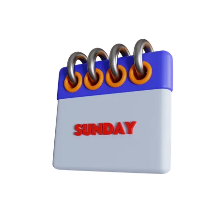 Sunday  3D Icon