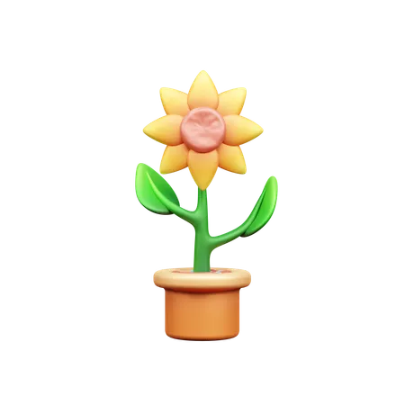 Sunflower Plant  3D Icon