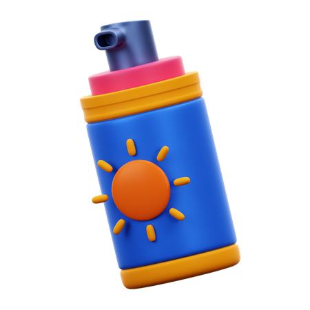 Sunscreen Lotion  3D Illustration