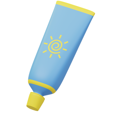 Sunscreen Lotion  3D Illustration