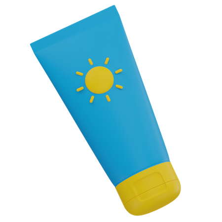 Sunscreen Lotion  3D Illustration