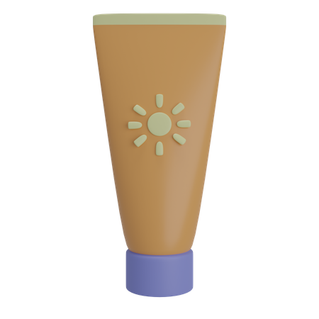 Sunscreen Lotion  3D Illustration