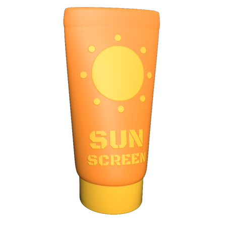 Sunscreen Lotion  3D Illustration