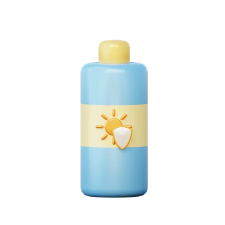 Sunscreen Lotion  3D Illustration