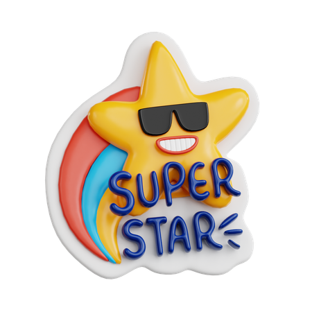 Super Star  3D Sticker